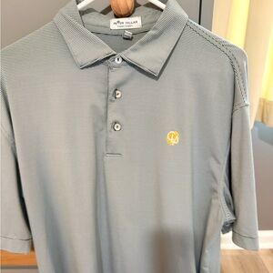 Peter Millar Summer Comfort Green Striped Polo Shirt